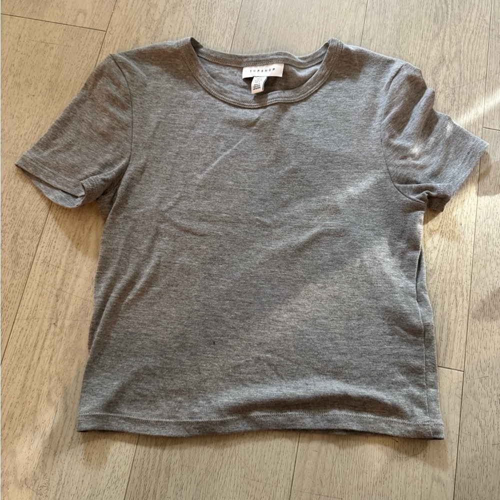 Gray Women’s Crop Top T-Shirt